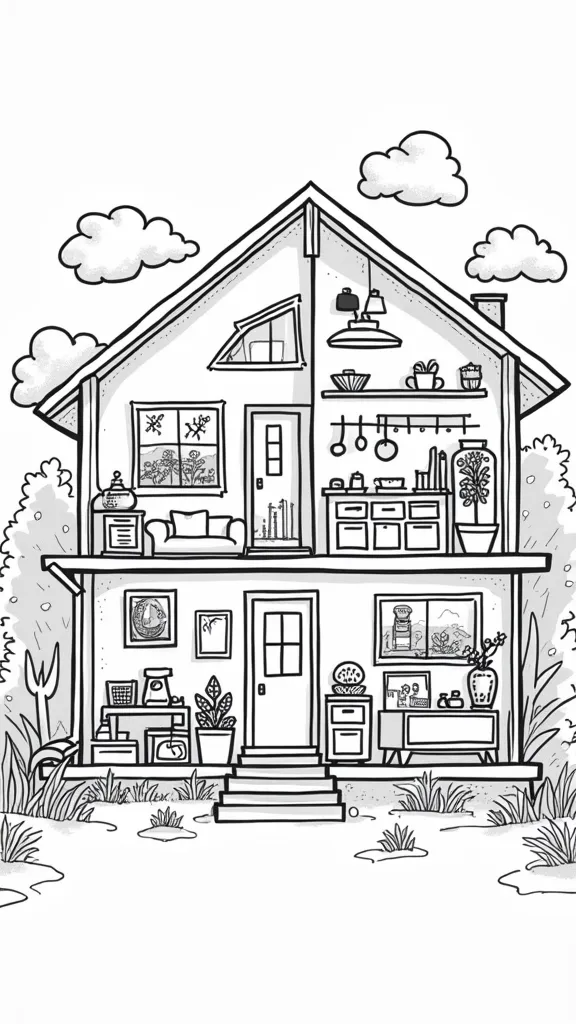 full house coloring pages